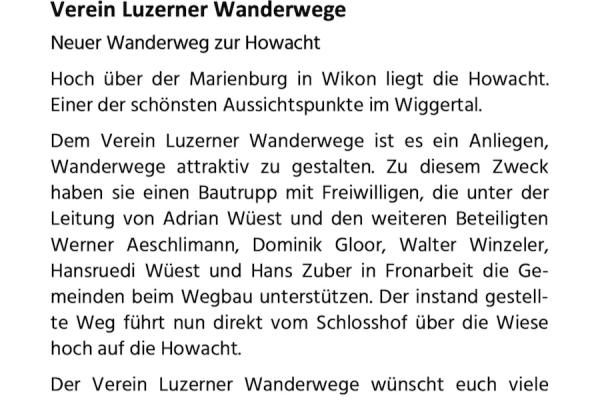 Ohne Eile zum einstigen Höhenfeuer