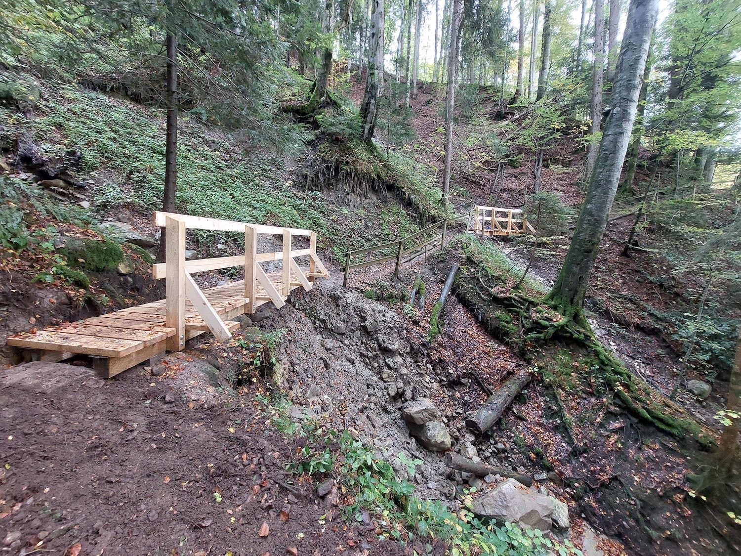 Sicher unterwegs dank neuen Brücken im Burggrabe bei Entlebuch