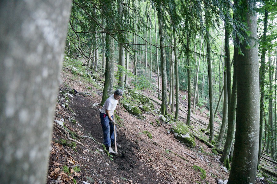 Bautrupp-Arbeiten am Bürgenstock.